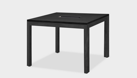 reddie-raw desk 100W x 100D x 75H *cm / Wood-Veneer~Black / Wood Teak~Black Bob Hot Desk
