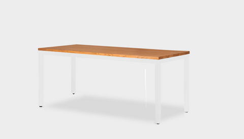 reddie-raw desk 150L x 60D x 75H *cm / Wood Teak~Natural / Metal~White Bob Desk