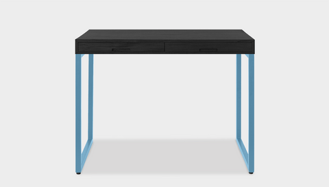 reddie-raw desk with drawers 120W x 60D x 75H *cm / Wood Teak~Black / Metal~Blue Suzy 2 Drawer Desk