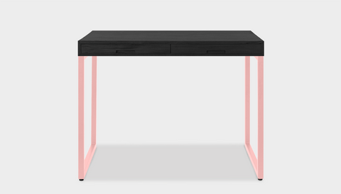 reddie-raw desk with drawers 120W x 60D x 75H *cm / Wood Teak~Black / Metal~Pink Suzy 2 Drawer Desk