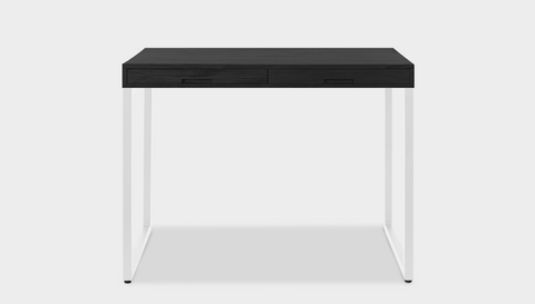 reddie-raw desk with drawers 120W x 60D x 75H *cm / Wood Teak~Black / Metal~White Suzy 2 Drawer Desk