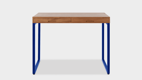 reddie-raw desk with drawers 120W x 60D x 75H *cm / Wood Teak~Natural / Metal~Navy Suzy 2 Drawer Desk