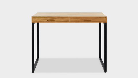 reddie-raw desk with drawers 120W x 60D x 75H *cm / Wood Teak~Oak / Metal~Black Suzy 2 Drawer Desk