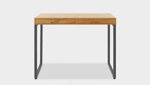 reddie-raw desk with drawers 120W x 60D x 75H *cm / Wood Teak~Oak / Metal~Grey Suzy 2 Drawer Desk