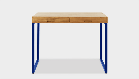 reddie-raw desk with drawers 120W x 60D x 75H *cm / Wood Teak~Oak / Metal~Navy Suzy 2 Drawer Desk