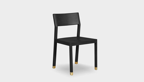 reddie-raw dining chair 46W x 54D x 82H *cm / Wood Teak~Black / Brass Rita Dining Chair
