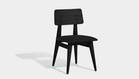 reddie-raw dining chair 46W x 54D x 82H *cm / Wood Teak~Black / Fabric~Keylargo Ebony Vinny Dining Chair