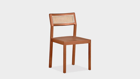 reddie-raw dining chair 46W x 54D x 82H *cm / Wood Teak~Natural / Wood Seat Rita Rattan Dining Chair