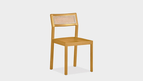 reddie-raw dining chair 46W x 54D x 82H *cm / Wood Teak~Oak / Wood Seat Rita Rattan Dining Chair