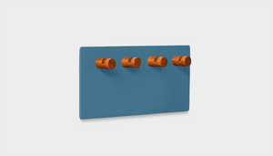 reddie-raw key holder 18W x 1D x 8H *cm / Wood Teak~Natural / Metal~Blue Andi Wall Key Holder*