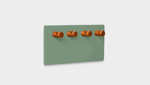 reddie-raw key holder 18W x 1D x 8H *cm / Wood Teak~Natural / Metal~Mint Andi Wall Key Holder