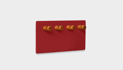 reddie-raw key holder 18W x 1D x 8H *cm / Wood Teak~Natural / Metal~Red Andi Wall Key Holder