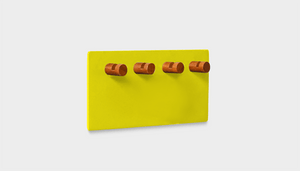 reddie-raw key holder 18W x 1D x 8H *cm / Wood Teak~Natural / Metal~Yellow Andi Wall Key Holder*