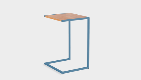 reddie-raw laptop table 45W x 40D x 65H *cm / Wood-Veneer~Teak / Metal~Blue Suzy Laptop Table