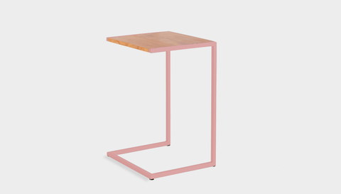 reddie-raw laptop table 45W x 40D x 65H *cm / Wood-Veneer~Teak / Metal~Pink Suzy Laptop Table