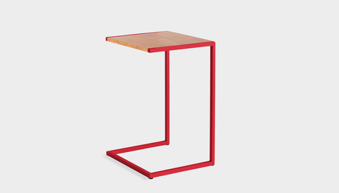 reddie-raw laptop table 45W x 40D x 65H *cm / Wood-Veneer~Teak / Metal~Red Suzy Laptop Table