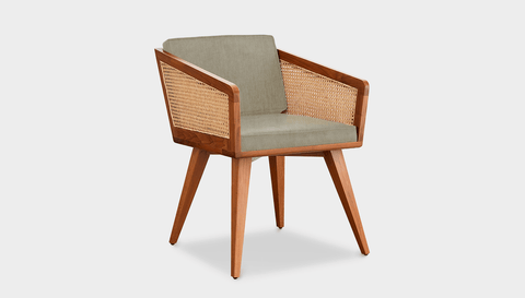 reddie-raw lounge chair 57W x 58D x 76H *cm / Wood Teak~Natural / Fabric~Magma-Latte Jay Rattan Chair
