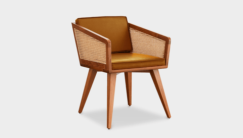 reddie-raw lounge chair 57W x 58D x 76H *cm / Wood Teak~Natural / Leather~Tan Jay Rattan Chair