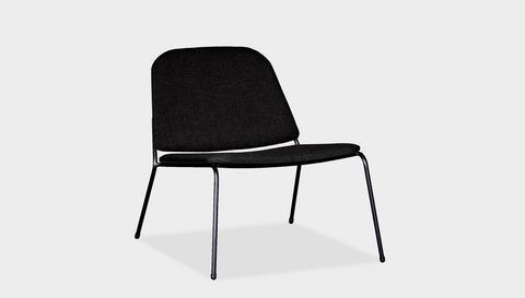 reddie-raw lounge chair 62W x 72D x 64H *cm (40H seat) / Fabric~Vienna Black / Metal~Black Kami Lounge Chair