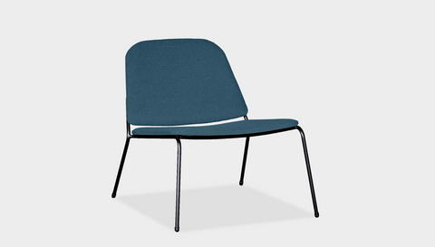 reddie-raw lounge chair 62W x 72D x 64H *cm (40H seat) / Fabric~Vienna Bluejay / Metal~Black Kami Lounge Chair
