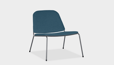 reddie-raw lounge chair 62W x 72D x 64H *cm (40H seat) / Fabric~Vienna Bluejay / Metal~Grey Kami Lounge Chair