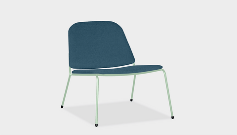 reddie-raw lounge chair 62W x 72D x 64H *cm (40H seat) / Fabric~Vienna Bluejay / Metal~Mint Kami Lounge Chair