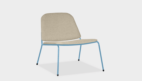 reddie-raw lounge chair 62W x 72D x 64H *cm (40H seat) / Fabric~Vienna Custard / Metal~Blue Kami Lounge Chair