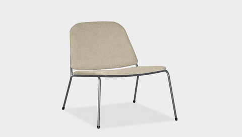 reddie-raw lounge chair 62W x 72D x 64H *cm (40H seat) / Fabric~Vienna Custard / Metal~Grey Kami Lounge Chair