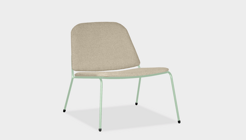 reddie-raw lounge chair 62W x 72D x 64H *cm (40H seat) / Fabric~Vienna Custard / Metal~Mint Kami Lounge Chair
