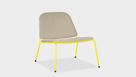 reddie-raw lounge chair 62W x 72D x 64H *cm (40H seat) / Fabric~Vienna Custard / Metal~Yellow Kami Lounge Chair