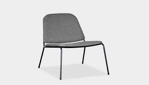 reddie-raw lounge chair 62W x 72D x 64H *cm (40H seat) / Fabric~Vienna Midgrey / Metal~Black Kami Lounge Chair