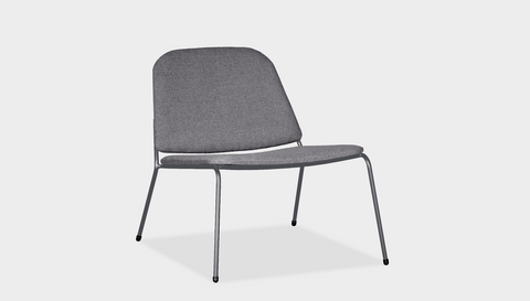 reddie-raw lounge chair 62W x 72D x 64H *cm (40H seat) / Fabric~Vienna Midgrey / Metal~Grey Kami Lounge Chair