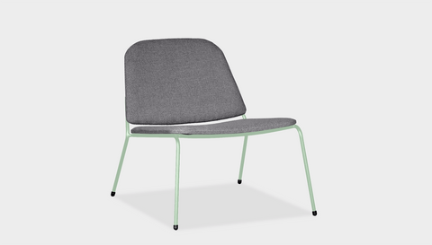 reddie-raw lounge chair 62W x 72D x 64H *cm (40H seat) / Fabric~Vienna Midgrey / Metal~Mint Kami Lounge Chair