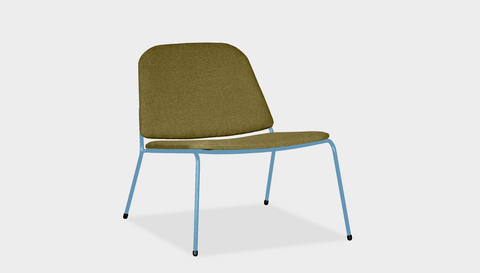 reddie-raw lounge chair 62W x 72D x 64H *cm (40H seat) / Fabric~Vienna Moss / Metal~Blue Kami Lounge Chair
