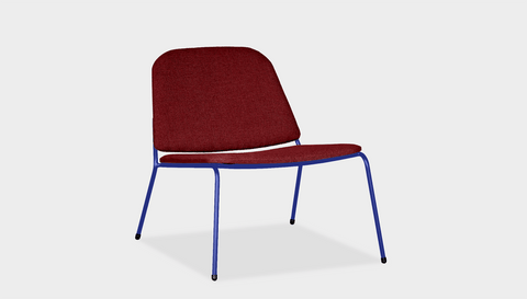 reddie-raw lounge chair 62W x 72D x 64H *cm (40H seat) / Fabric~Vienna~Ruby / Metal~Navy Kami Lounge Chair