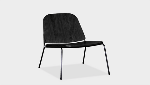 reddie-raw lounge chair 62W x 72D x 64H *cm (40H seat) / Wood Veneer~Black / Metal~Black Kami Lounge Chair