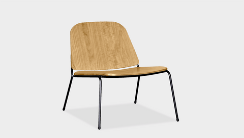 reddie-raw lounge chair 62W x 72D x 64H *cm (40H seat) / Wood Veneer~Oak / Metal~Black Kami Lounge Chair