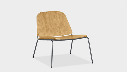 reddie-raw lounge chair 62W x 72D x 64H *cm (40H seat) / Wood Veneer~Oak / Metal~Grey Kami Lounge Chair