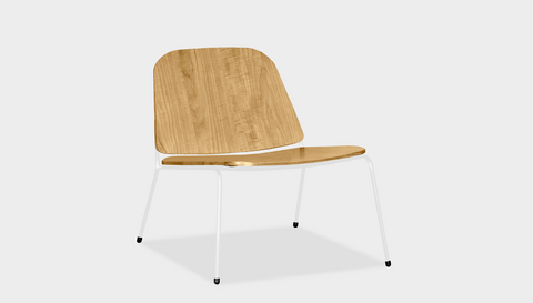 reddie-raw lounge chair 62W x 72D x 64H *cm (40H seat) / Wood Veneer~Oak / Metal~White Kami Lounge Chair