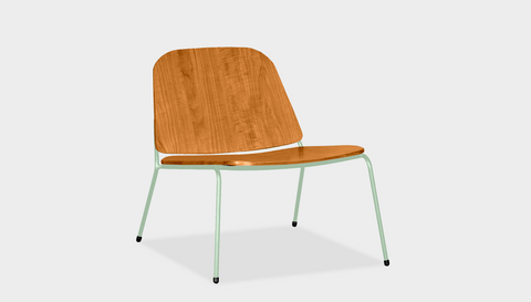 reddie-raw lounge chair 62W x 72D x 64H *cm (40H seat) / Wood Veneer~Teak / Metal~Mint Kami Lounge Chair