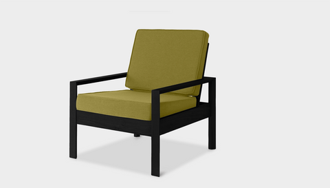 reddie-raw lounge chair 74W x 78D x 75H *cm / Wood Teak~Black / Fabric~Vienna Moss Suzy Lounge Chair