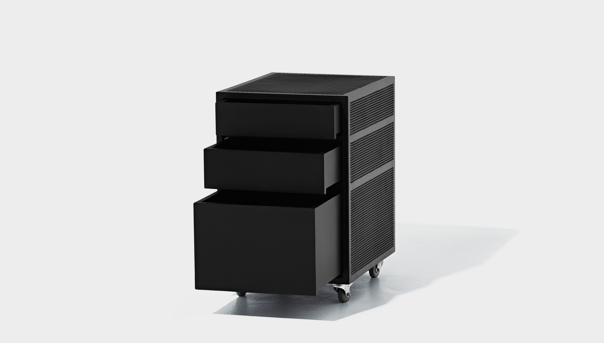 reddie-raw mobile storage 40W x 50D x 60H *cm / Metal~Black NCW Desk Drawer Pedestal