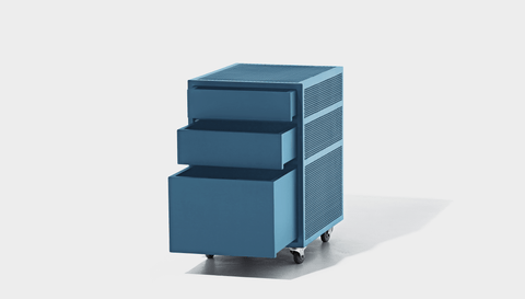 reddie-raw mobile storage 40W x 50D x 60H *cm / Metal~Blue NCW Desk Drawer Pedestal