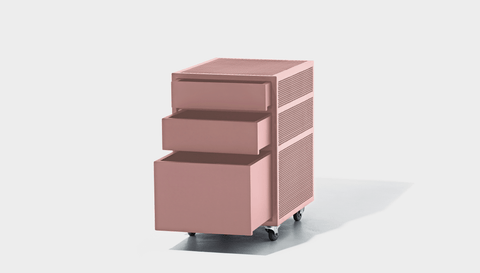 reddie-raw mobile storage 40W x 50D x 60H *cm / Metal~Pink NCW Desk Drawer Pedestal