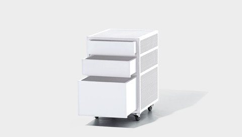 reddie-raw mobile storage 40W x 50D x 60H *cm / Metal~White NCW Desk Drawer Pedestal