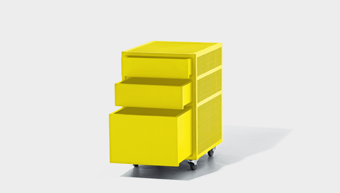 reddie-raw mobile storage 40W x 50D x 60H *cm / Metal~Yellow NCW Desk Drawer Pedestal