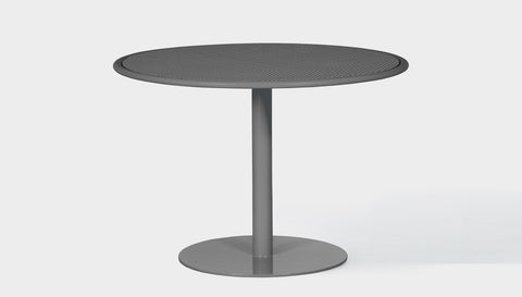 reddie-raw outdoor dining table round 120dia x 75H *cm / Metal~Grey Bob Outdoor Pedestal Table- Metal