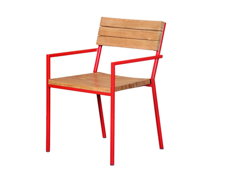 reddie-raw outdoor seating Suzy Outdoor Dining Chair with armrest