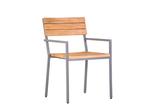 reddie-raw outdoor seating Suzy Outdoor Dining Chair with armrest