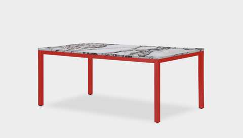 reddie-raw rectangular 160L x 90D x 75H *cm / Stone~Calacatta Viola / Metal~Red Bob Table - Marble
